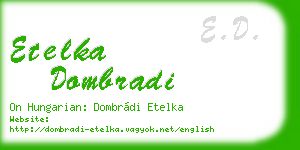 etelka dombradi business card
